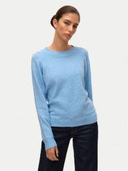Vero Moda Sweter Doffy 10201022 Błękitny Regular Fit. Niebieskie swetry Vero Moda, xl, bez wzorów, z syntetyku, bez ramiączek. Za 109.99 zł.