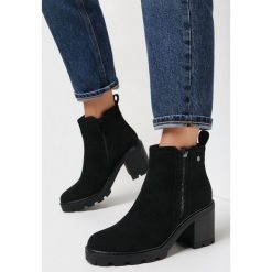 Czarne Botki na Słupku Boho z Suwakiem Sirdre. Czarne botki Born2be, bez wzorów, boho, za kostkę, bez obcasa, na obcasie, bez zapięcia. Za 149.99 zł.