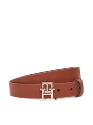 Tommy Hilfiger Pasek Damski Th Modern AW0AW17496 Brązowy. Brązowe paski Tommy Hilfiger, bez wzorów, ze skóry. Za 179.99 zł.
