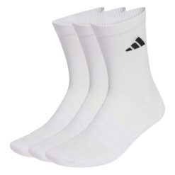 Skarpety Cushioned Sportswear Crew, 3 Pary W Opakowaniu. Białe skarpetki adidas, bez wzorów. Za 59.95 zł.