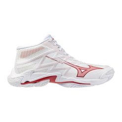 Damskie buty halowe Mizuno Wave Lightning Elite. Białe buty do biegania Mizuno, bez wzorów, z materiału, bez zapięcia, do biegania, mizuno wave. Za 449.99 zł.