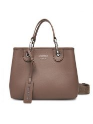 Emporio Armani Torebka EW000361 AF12036 M1057 Beżowy. Brązowe torebki klasyczne Emporio Armani, bez wzorów, ze skóry, bez dodatków. Za 759.99 zł.