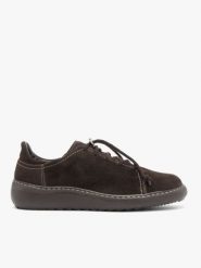 Brązowe sportowe półbuty. Brązowe buty sportowe lifestyle Ryłko, bez wzorów, ze skóry, sportowe, z okrągłym noskiem, bez zapięcia. Za 449.99 zł.
