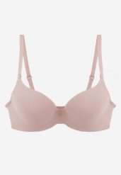 Różowy Gładki Biustonosz Push Up z Aplikacją z Cyrkoniami Murita. Czerwone biustonosze Born2be, z aplikacjami. Za 29.99 zł.