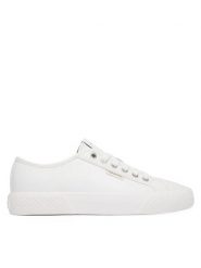 Calvin Klein Trampki Vulc Lace Up Low Lth HW0HW03077 Biały. Białe trampki Calvin Klein, bez wzorów, ze skóry, bez zapięcia. Za 369.99 zł.