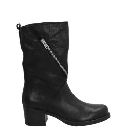 BOTKI NA OBCASIE 7999 RAG NERO. Botki Venezia, bez wzorów, ze skóry, bez obcasa, na obcasie, bez zapięcia. Za 349.00 zł.
