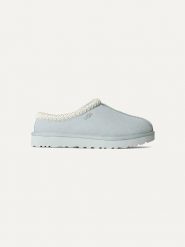 UGG Skórzane kapcie "Tasman" w kolorze turkusowym rozmiar: 38. Niebieskie kapcie UGG, bez wzorów, ze skóry. Za 463.38 zł.