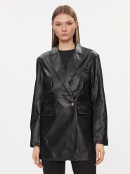 JJXX Marynarka Mary 12227940 Czarny Regular Fit. Czarne marynarki i żakiety JJXX, s, bez wzorów, ze skóry, bez ramiączek. Za 239.99 zł.