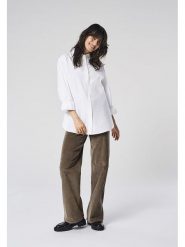 ONLY Spodnie sztruksowe w kolorze brązowym rozmiar: 36/L32. Brązowe spodnie materiałowe ONLY, z aplikacjami, z materiału, klasyczne, z podwyższonym stanem. Za 95.69 zł.