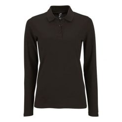 Damska Koszulka Polo Z Długim Rękawem Perfect Pique. Czarne t-shirty sportowe SOL'S, s, bez wzorów, bez ramiączek. Za 84.99 zł.