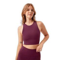 Biustonosz dla kobiet Girlfriend Collective Dylan. Czerwone biustonosze sportowe GIRLFRIEND COLLECTIVE, bez wzorów. Za 257.50 zł.