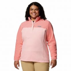 Bluza polarowa damska Columbia Benton Springs 1/2 Snap Pullover Fleece II. Czerwone bluzy bez kaptura Columbia, bez wzorów, z polaru, bez kaptura, trekkingowe. Za 135.99 zł.