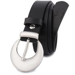 Pasek skórzany BELTIMORE r.110-125 cm O02 czarny. Czarne paski bez wzorów. Za 54.90 zł.