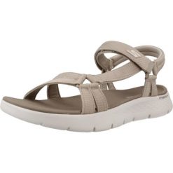 Sandały SKECHERS GO WALK FLEX SANDAL Jasnobrązowy. Brązowe sandały Skechers, bez wzorów, z materiału, bez obcasa, bez zapięcia. Za 359.99 zł.
