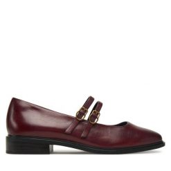 Baleriny Tamaris. Czerwone baleriny Tamaris, bez wzorów, bez obcasa, bez zapięcia. Za 309.99 zł.