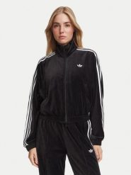 Adidas Bluza Velour LG4297 Czarny Loose Fit. Czarne bluzy adidas, s, bez wzorów, z bawełny, bez kaptura. Za 329.99 zł.
