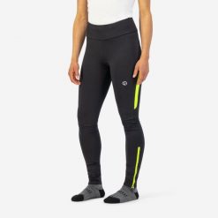 Legginsy do biegania damskie Rogelli Core. Czarne legginsy Rogelli, bez wzorów, z materiału, długie. Za 197.00 zł.