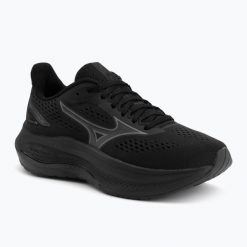 Buty do biegania damskie Mizuno Wave Inspire 22. Czarne buty do biegania Mizuno, bez wzorów, z materiału, bez zapięcia, do biegania, mizuno wave. Za 509.99 zł.