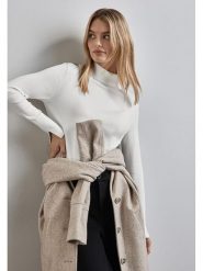 Street One Sweter w kolorze białym rozmiar: 44. Białe swetry Street One, bez wzorów, ze splotem, street, bez ramiączek. Za 66.00 zł.