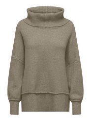 ONLY Sweter w kolorze szarobrązowym rozmiar: S. Brązowe swetry ONLY, s, bez wzorów, ze splotem, bez ramiączek. Za 74.81 zł.