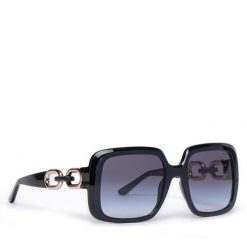 Okulary przeciwsłoneczne Guess. Czarne okulary przeciwsłoneczne Guess, z aplikacjami. Za 399.99 zł.
