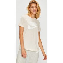 Nike Sportswear - Top. Szare t-shirty Nike Sportswear, bez wzorów, z dzianiny, bez kołnierzyka, bez ramiączek. W wyprzedaży za 99.90 zł.