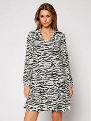 Pinko Sukienka codzienna Zebra 20202 PRR 1N133V 8495 Biały Regular Fit. Białe sukienki Pinko, na co dzień, bez wzorów, z wiskozy, bez kołnierzyka, bez ramiączek, proste. Za 639.99 zł.