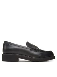 Tommy Hilfiger Mokasyny Crest Squarish Toe Penny Loafer FW0FW08633 Czarny. Czarne mokasyny Tommy Hilfiger, bez wzorów, ze skóry. Za 379.99 zł.
