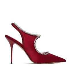 Szpilki Eva Minge. Czerwone szpilki Eva Minge, bez wzorów, bez obcasa, na szpilce, bez zapięcia. Za 429.99 zł.