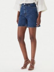 HUGO Szorty jeansowe Gelita_2 50559976 Granatowy Regular Fit. Niebieskie szorty Hugo, bez wzorów, z bawełny. Za 499.99 zł.