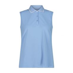 Damski tank top CMP. Niebieskie topy CMP, bez wzorów, bez kołnierzyka, bez ramiączek. Za 217.50 zł.
