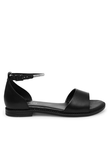 Lasocki Sandały EST-AFIONA-05 Czarny. Czarne sandały Lasocki, bez wzorów, ze skóry, bez obcasa, na płaskiej podeszwie, bez zapięcia. Za 139.99 zł.