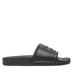Klapki Off-White. Czarne klapki OFF-WHITE, bez wzorów, bez obcasa, bez zapięcia. Za 619.99 zł.