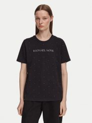 MICHAEL Michael Kors T-Shirt MT6524Y97J Czarny Regular Fit. Czarne t-shirty MICHAEL Michael Kors, xs, bez wzorów, z bawełny, bez kołnierzyka, bez ramiączek. Za 429.99 zł.