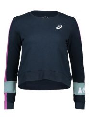 Asics Bluza w kolorze granatowym rozmiar: M. Niebieskie bluzy ASICS, m, bez wzorów, z bawełny, bez ramiączek, bez kaptura. Za 134.53 zł.