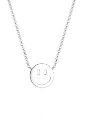 Elli Damski wisiorek z smiling face Face ze srebra próby 925 Sterling Silver Naszyjniki 1 ct. Szare naszyjniki Elli, z materiału, srebrne. Za 203.99 zł.