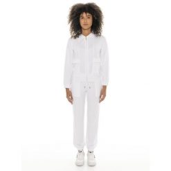 Bluza wygodny z kaptur na co dzień na siłownię. Białe bluzy LEONE 1947 APPAREL, bez wzorów, z bawełny, sportowe, bez ramiączek, bez kaptura. W wyprzedaży za 273.65 zł.