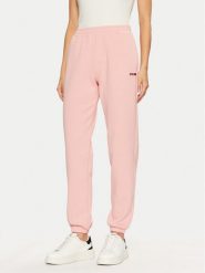 Guess Spodnie dresowe V5RB02 KCLD1 Różowy Regular Fit. Czerwone spodnie dresowe Guess, z aplikacjami, z bawełny. Za 189.99 zł.