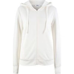 Bluza dresowa rozpinana termiczna bonprix biel wełny. Bluzy marki INOVIK. Za 54.99 zł.