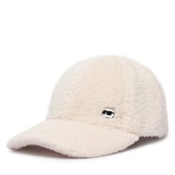 Czapka z daszkiem KARL LAGERFELD. Białe czapki z daszkiem KARL LAGERFELD, bez wzorów. Za 339.99 zł.