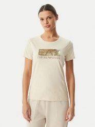 EA7 Emporio Armani T-Shirt 7W001093 AF10373 U1088 Beżowy Regular Fit. Brązowe t-shirty EA7 Emporio Armani, xxl, bez wzorów, z bawełny, bez kołnierzyka, bez ramiączek. Za 349.99 zł.