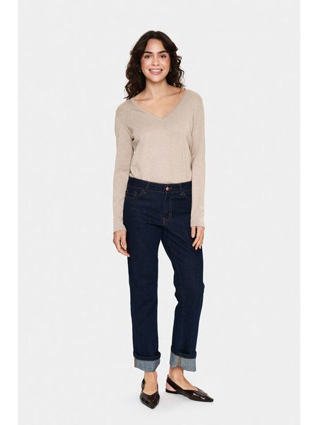 SAINT TROPEZ Sweter w kolorze beżowym rozmiar: S. Brązowe swetry Saint Tropez, s, bez wzorów, z wiskozy, klasyczne, bez ramiączek. Za 61.17 zł.