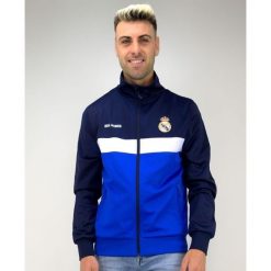 Sportowa bluza rozpinana na zamek błyskawiczny legendarnego zespołu Madridista. Bluzy bez kaptura Real Madrid, xl, bez wzorów, bez kaptura, do piłki nożnej. W wyprzedaży za 259.76 zł.