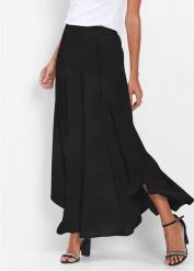 Spódnica z dżerseju z mieszanki wiskozy. Czarne spódnice bonprix, bez wzorów, z dżerseju, eleganckie, maxi. Za 129.99 zł.