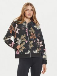Roxy Bluza Feels Right ERJFT04863 Czarny Loose Fit. Czarne bluzy Roxy, xs, bez wzorów, z bawełny, bez kaptura. Za 129.99 zł.