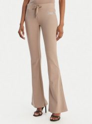 Juicy Couture Spodnie dresowe Christine JCWBJ126309 Beżowy Flared Leg. Brązowe spodnie dresowe Juicy Couture, bez wzorów, z bawełny. Za 349.99 zł.