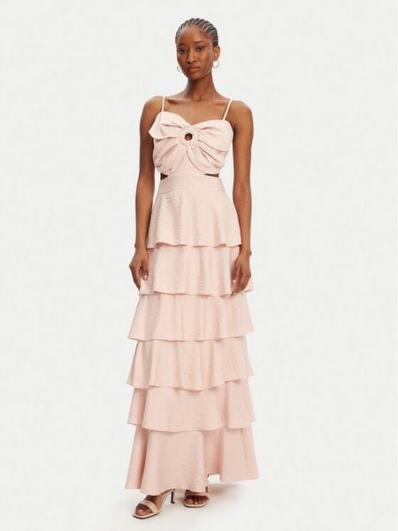 ACCESS FASHION Sukienka wieczorowa 53-3365-139 Beżowy Slim Fit. Brązowe sukienki ACCESS FASHION, bez wzorów, z wiskozy, wizytowe, bez kołnierzyka, bez ramiączek. Za 549.99 zł.