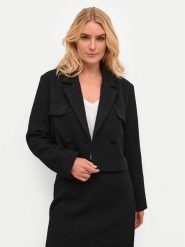 Kaffe Marynarka Nina 10508455 Czarny Regular Fit. Czarne marynarki i żakiety Kaffe, bez wzorów, z syntetyku, bez ramiączek. Za 279.99 zł.
