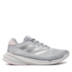 Buty do biegania adidas. Szare buty do biegania adidas, bez wzorów, bez zapięcia, do biegania. Za 299.99 zł.