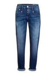 Herrlicher Dżinsy - Tapered fit - w kolorze granatowym rozmiar: W25. Niebieskie jeansy Herrlicher, bez wzorów, klasyczne. Za 140.86 zł.